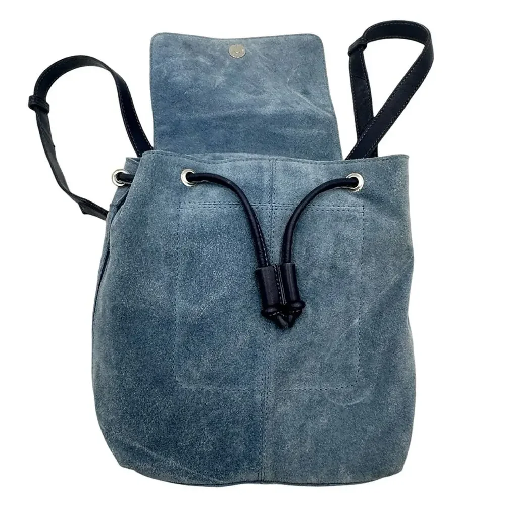 MILO - women's EMILY blue suede leather backpack / CANADA